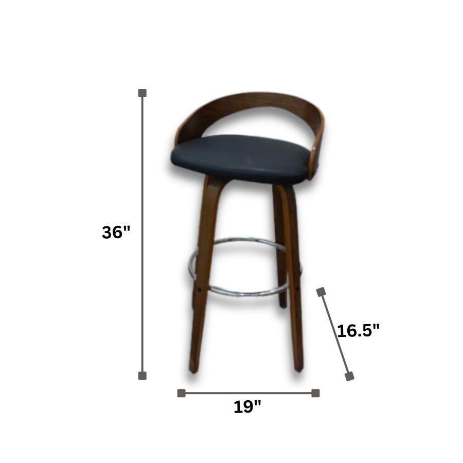 Royal Bar stool in Walnut finish