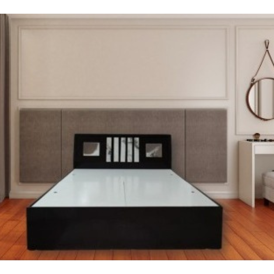 Vibes Engineer wood Queen Size Storage Bed Natural  (78*60 inch)