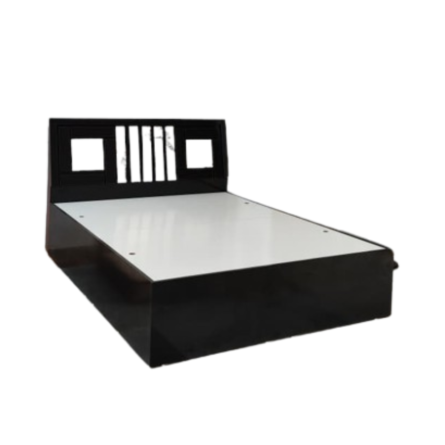 Vibes Engineer wood Queen Size Storage Bed Natural  (78*60 inch)