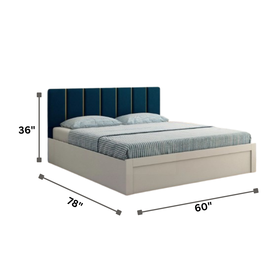 Queen Size Upholstered Bed without Storage | Rentofab